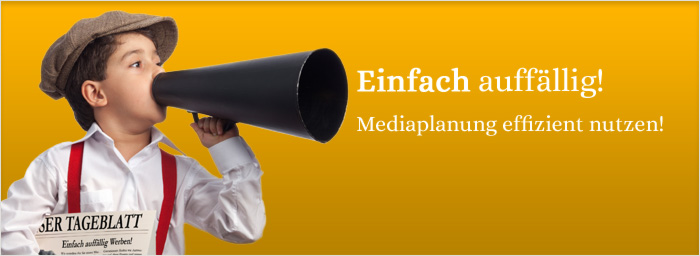 Klassische Media Planung und Werbemittelerstellung, die mit einer konkreten Bedarfsanalyse und transparenten Budgetplanung Ihre Zielgruppe erreicht